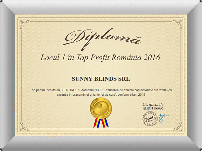Sunny Blinds locul 1 profit